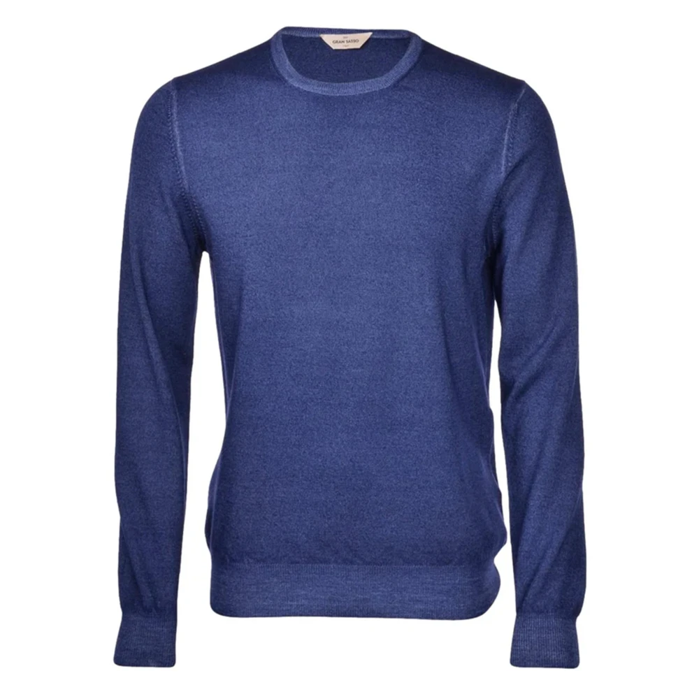 Gran Sasso Stijlvol Paricollo Shirt Blue Heren