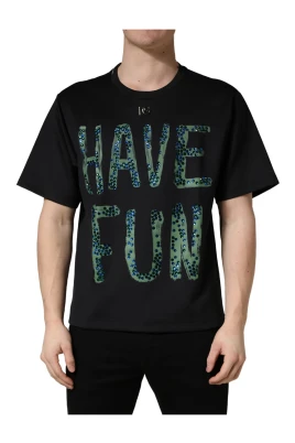 Have Fun Embellished Crew Neck T-shirt