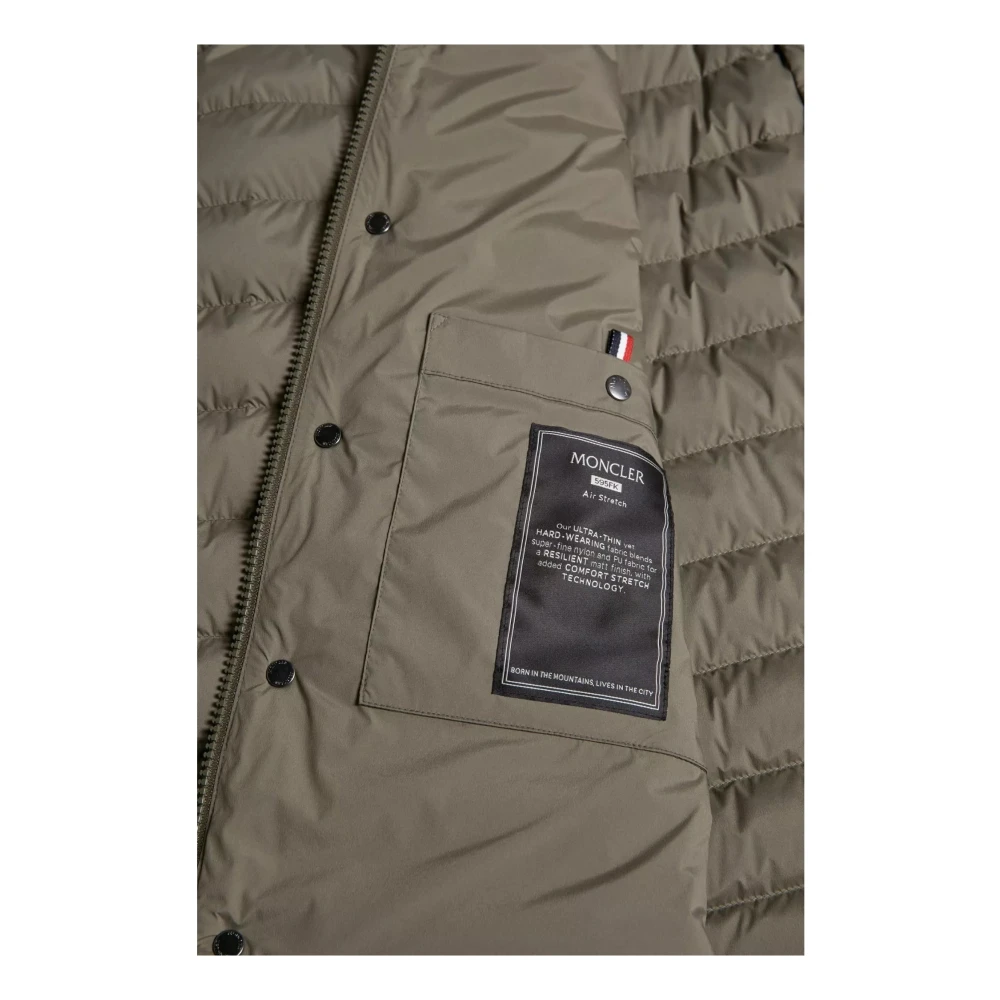 Moncler Groene Dons Shacket Jas Green Heren