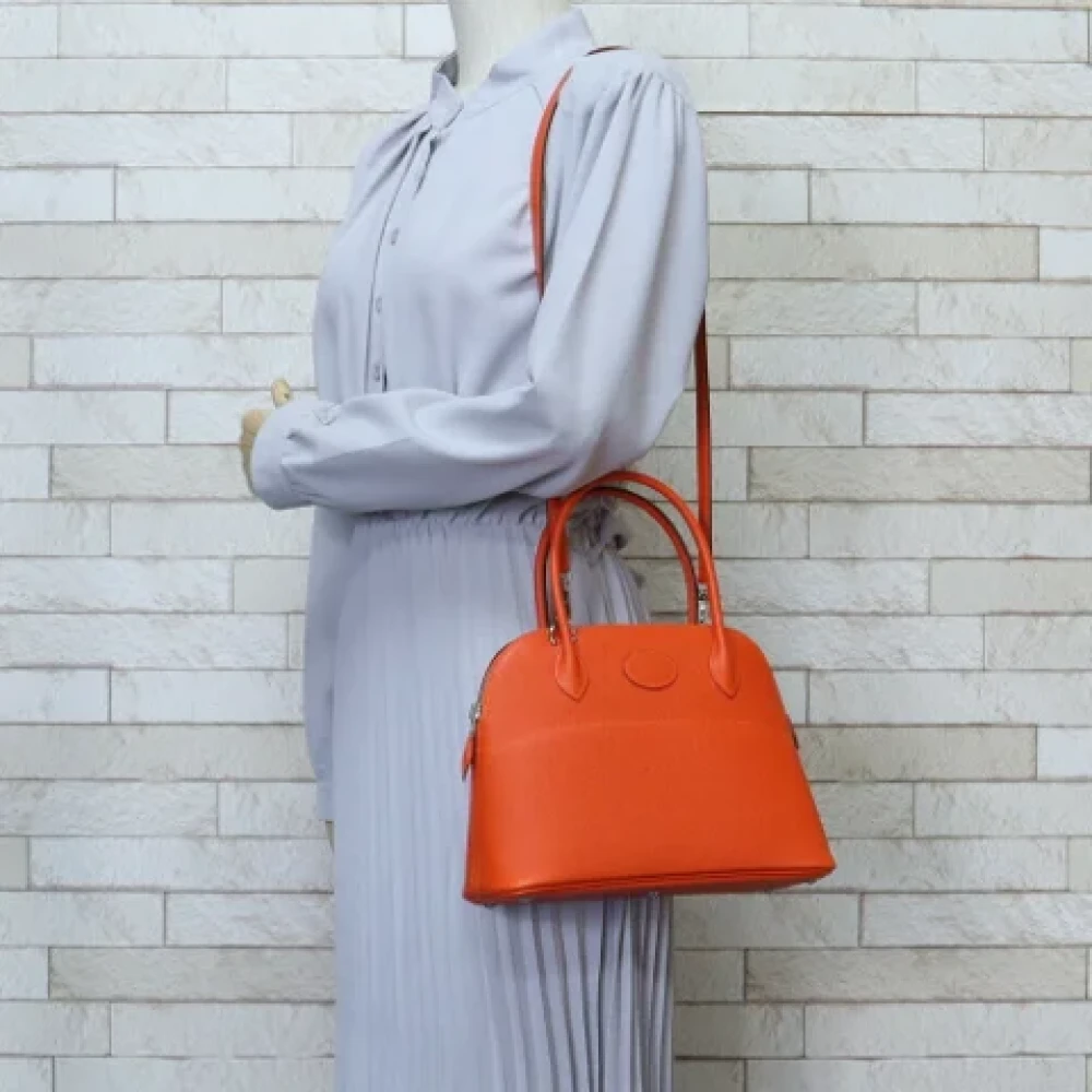 Hermès Vintage Pre-owned Fabric shoulder-bags Orange Dames