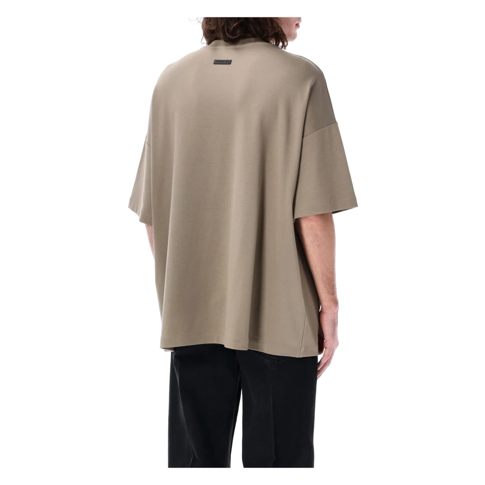Fear Of God Oversized T-shirt Stoffig Beige Heren