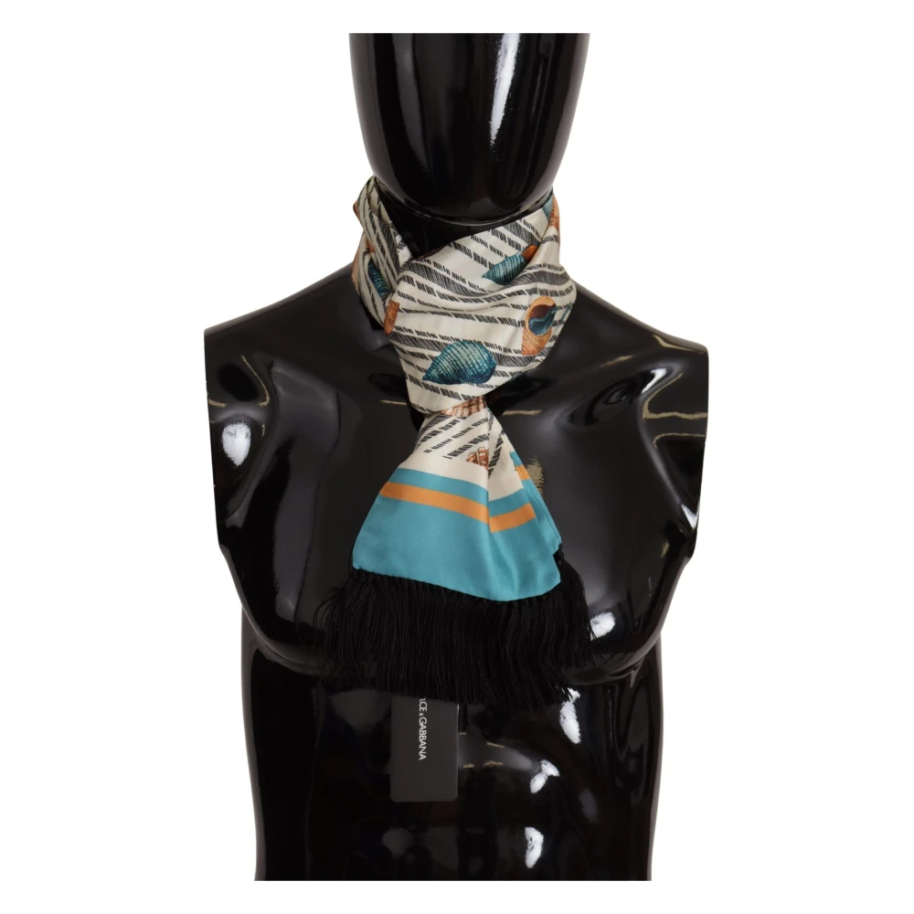 Dolce & Gabbana Luxe Zijden Schelp Sjaal Multicolor Heren
