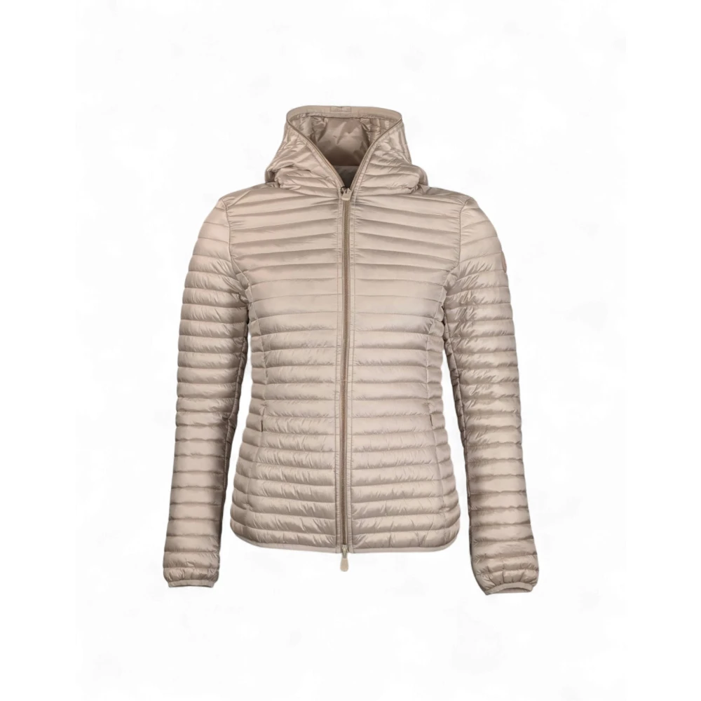 Save The Duck Women's Beige Winter Jackets, S, D33620w-Iris22 Puffer Jacket