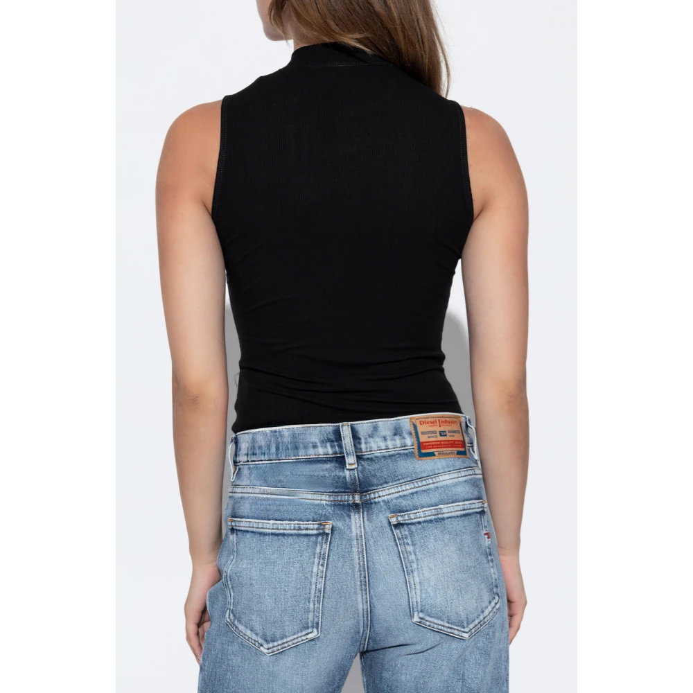 Diesel Top `T-Mokky-Sl-Microdiv` Black Dames
