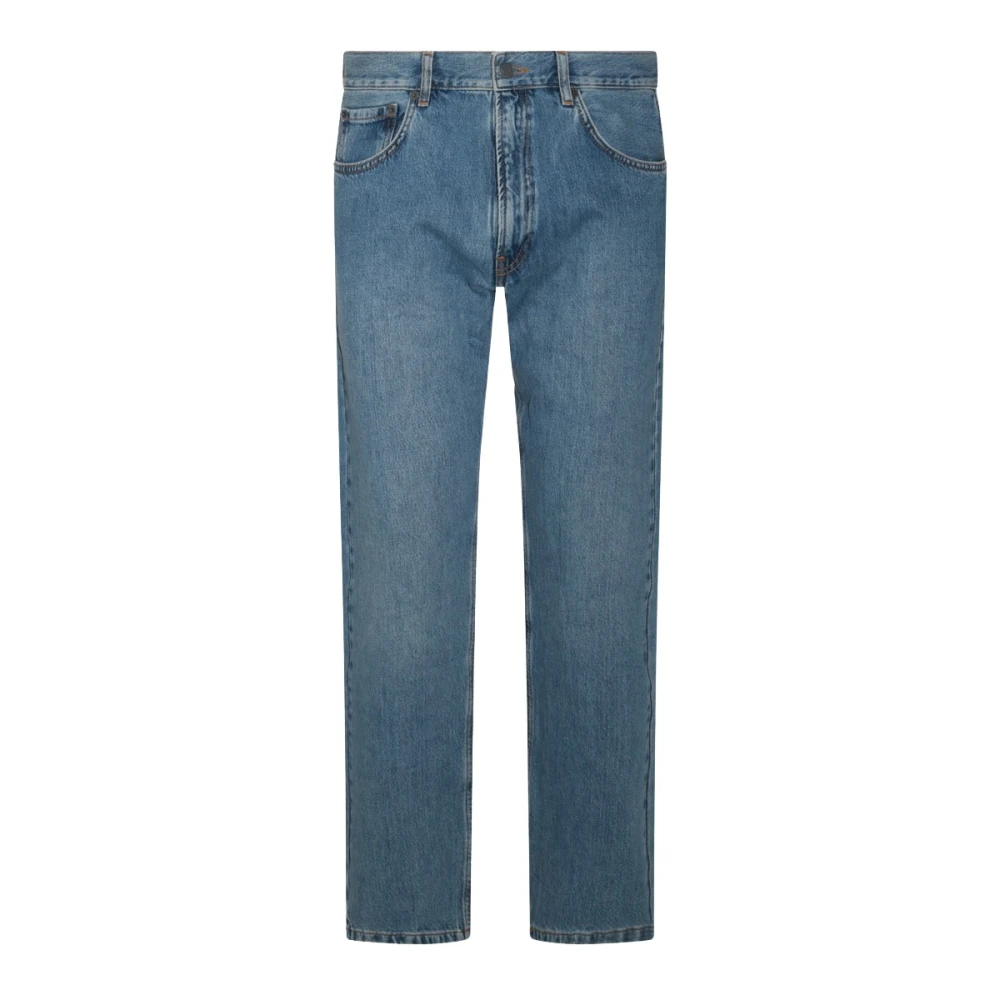 Moschino Blauwe Denim Jeans met Ritssluiting Blue Heren