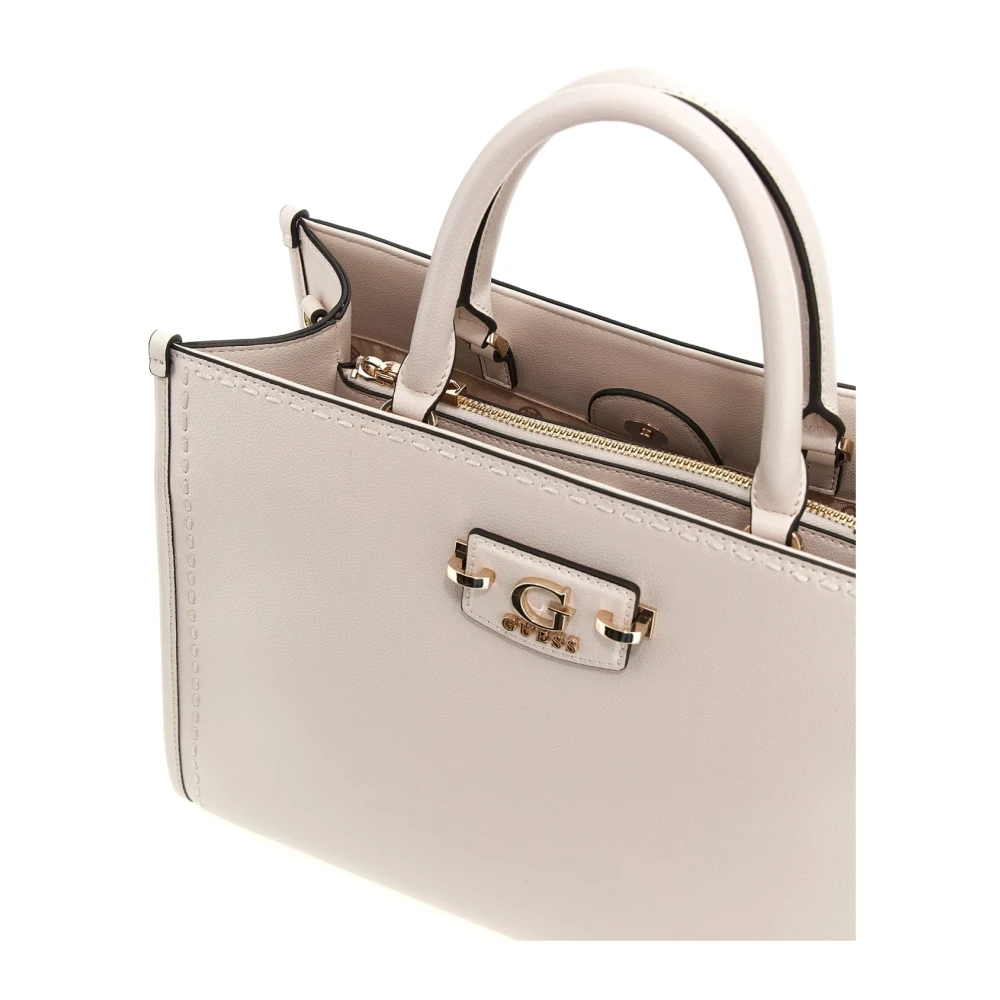 Guess Anadela 3 Compartiment Satchel Off White Dames