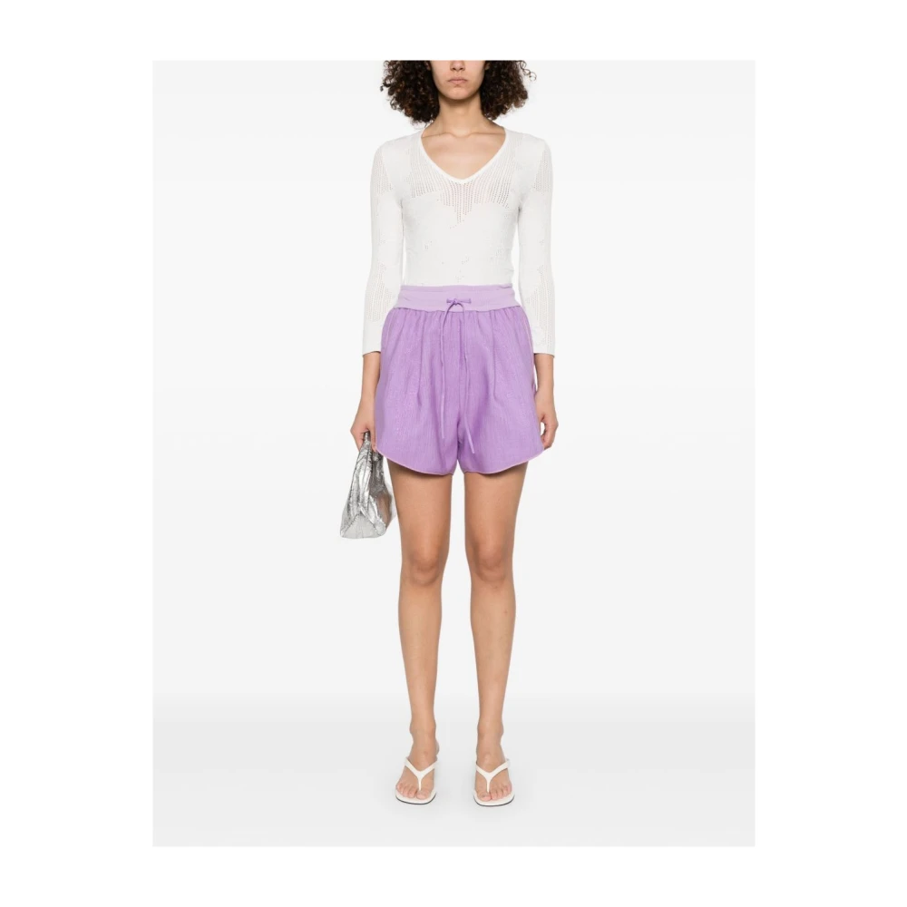 Blugirl Witte V-Hals Trui Met Textuur White Dames