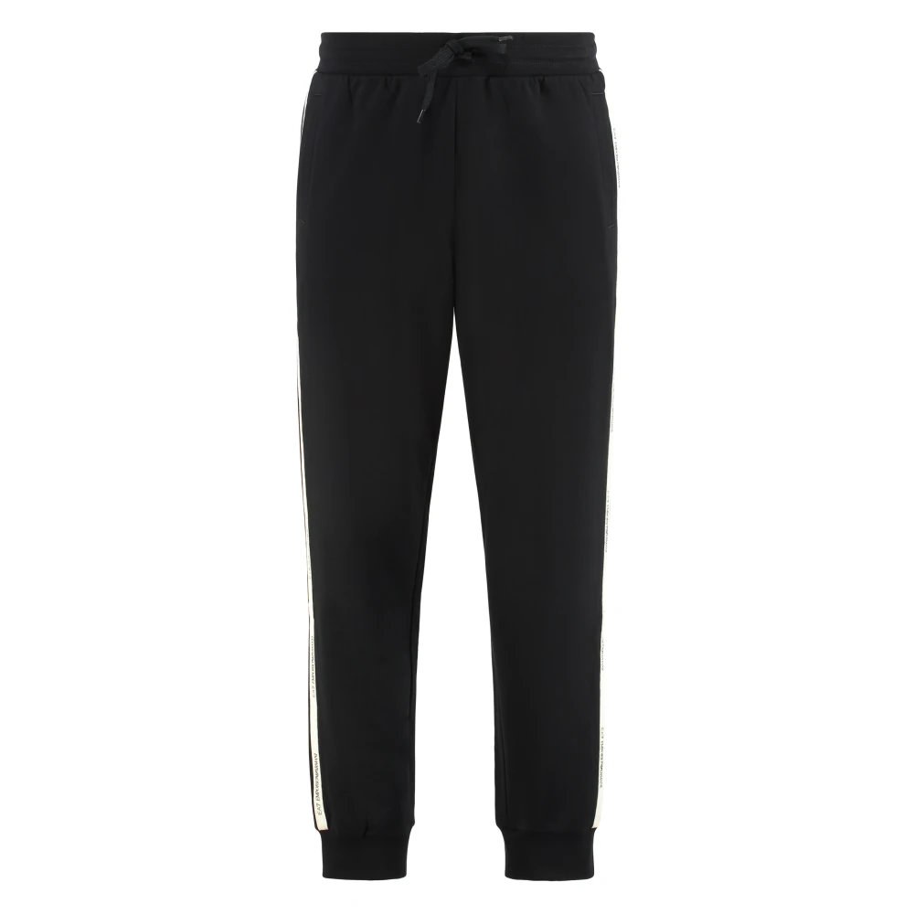 Emporio Armani Ea7 Herr Svart Byxor S, Bomull, Track Pants I Bomull