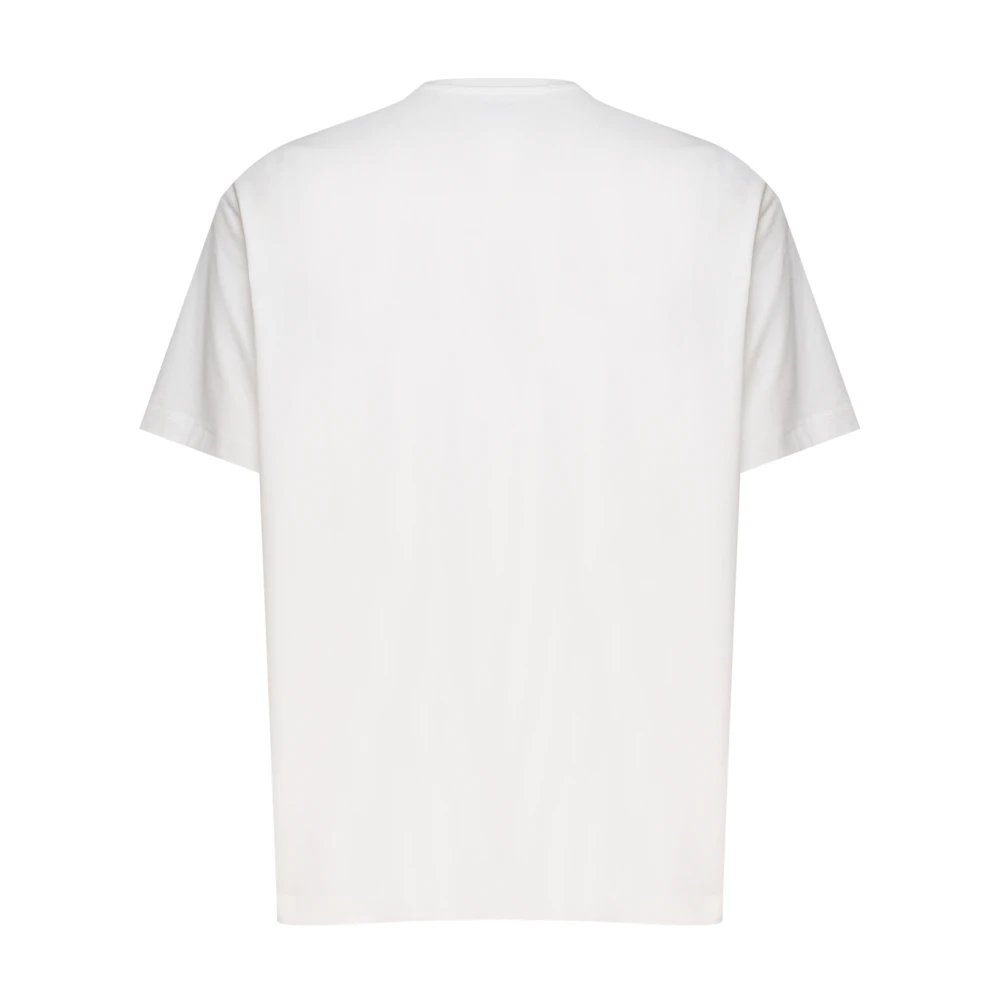 Ferrari Witte Katoenen T-shirt met Zijlogo White Heren