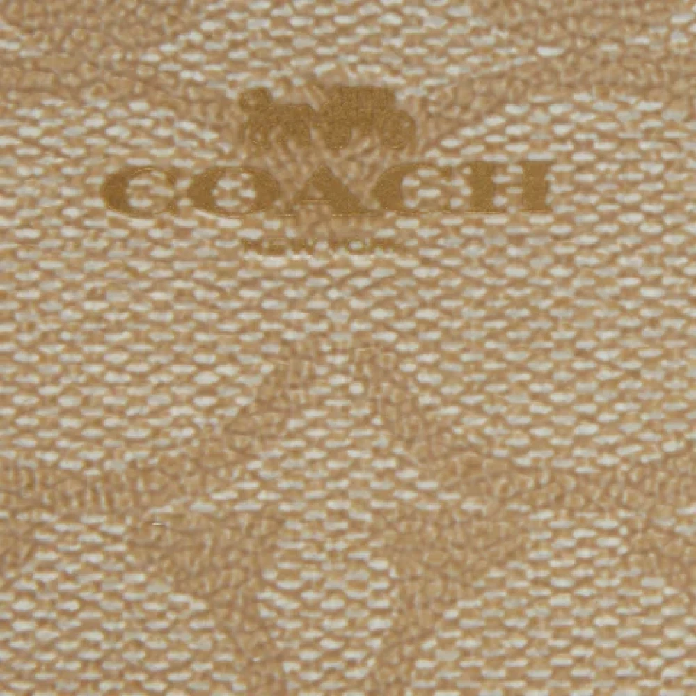 Coach Pre-owned Coated canvas wallets Beige Dames