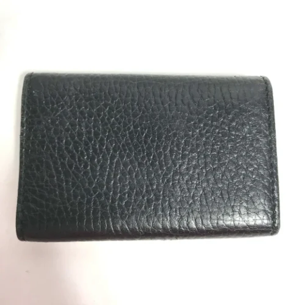 Gucci Vintage Pre-owned Leather key-holders Black Dames
