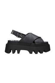 Sandały damskie Buffalo Flora Cross Vegan 1602126-BLK 40