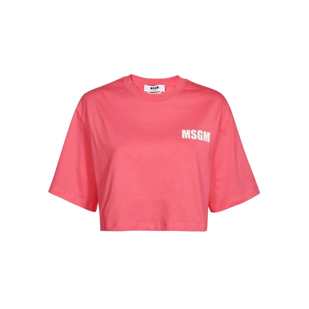 Msgm - Tops > T-Shirts - Pink - Msgm - Modalova