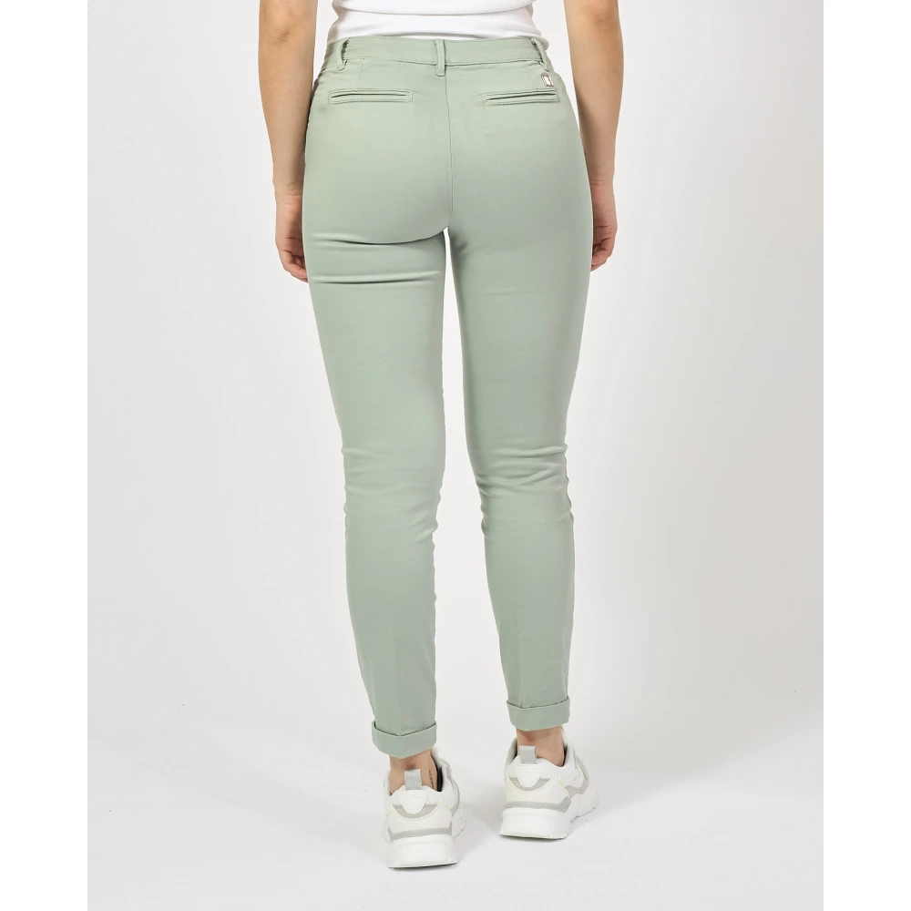 Fracomina Groene Carrot Mom Fit Broek Green Dames