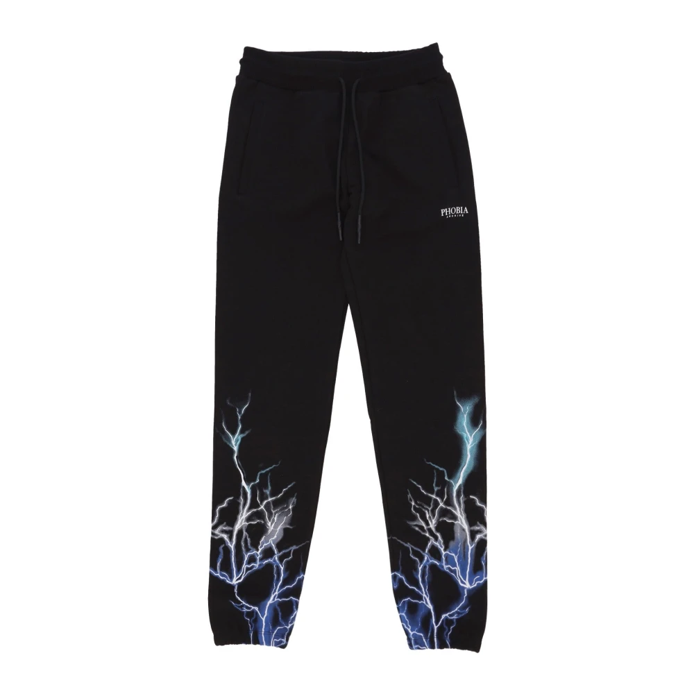 Phobia Archive Mannelijk Zwart Broeken Heren, Xl, Katoen, Lightning Pants