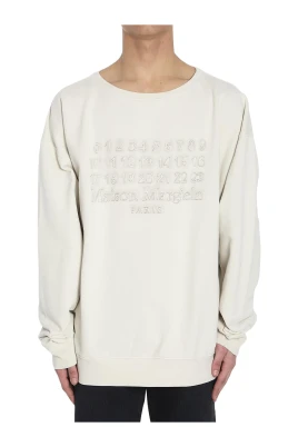 Sweatshirt med numeriskt tryck