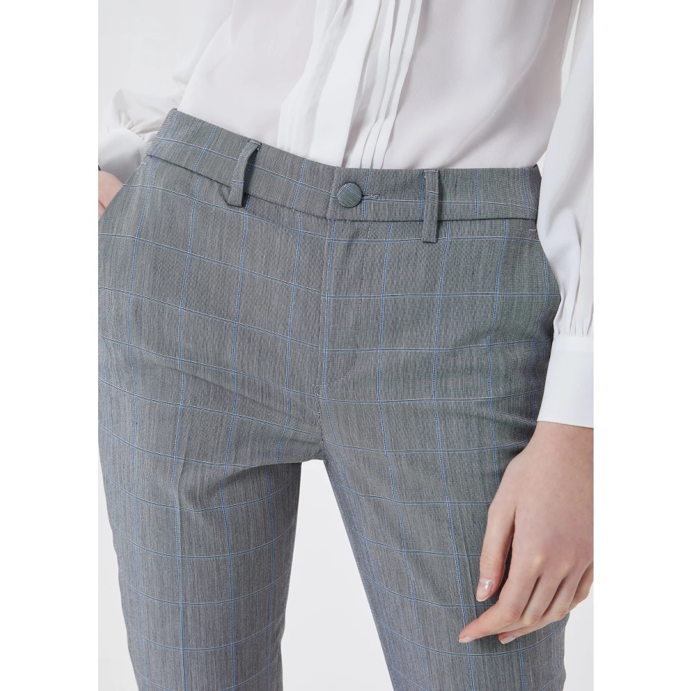 Liu Jo Geruite Cropped Broek Grijs Gray Dames
