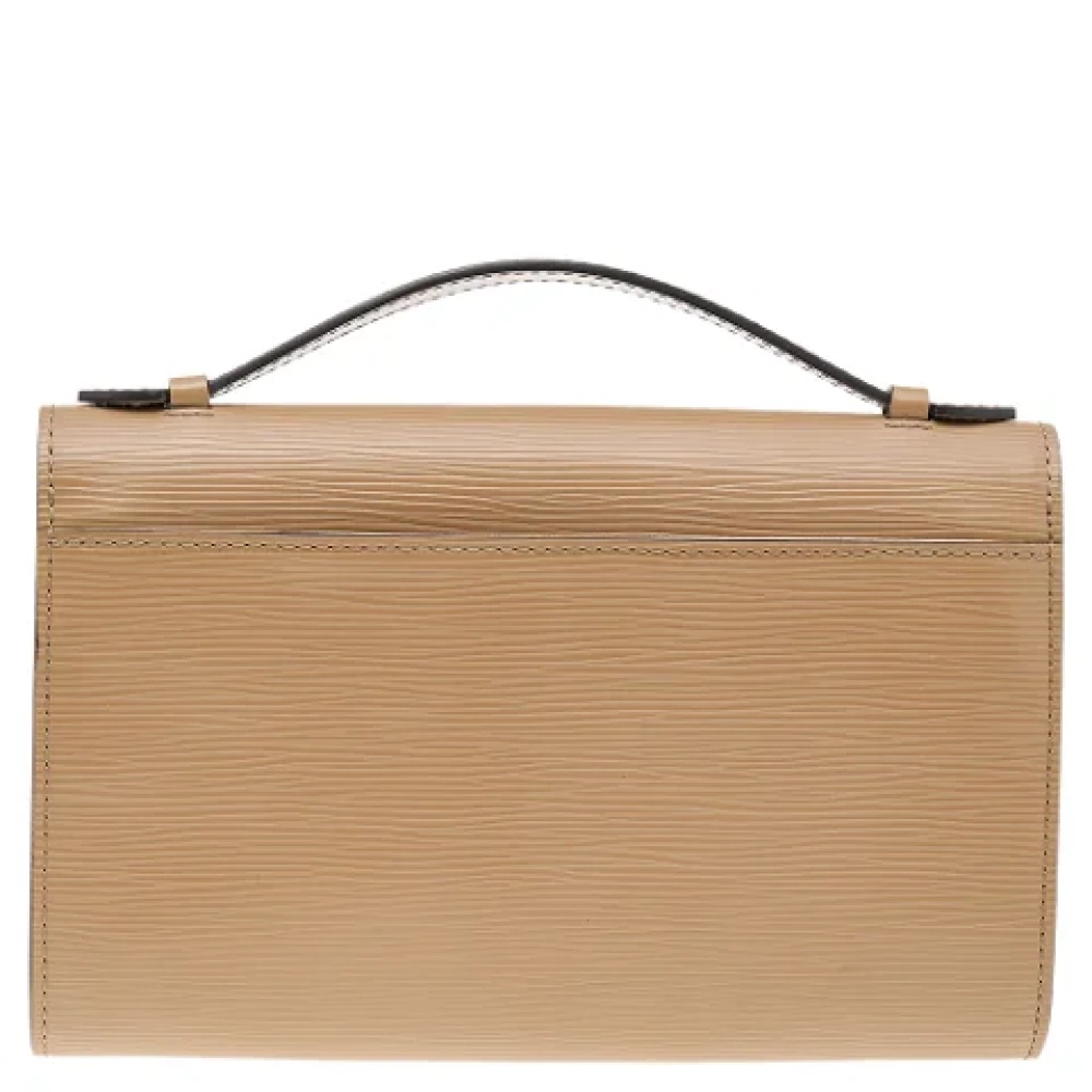 Louis Vuitton Vintage Pre-owned Leather clutches Beige Dames