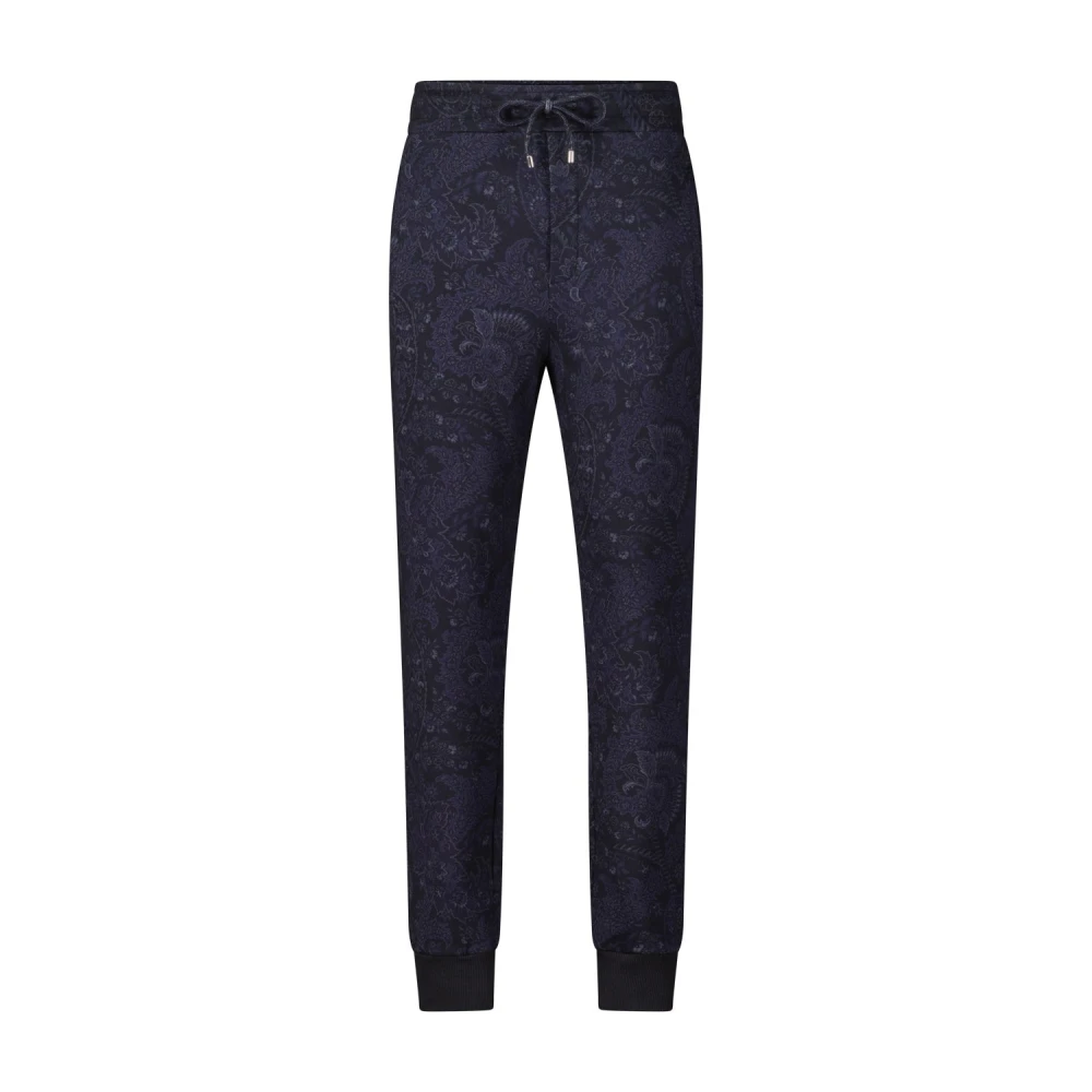 Etro Sweatpants med Paisley Mönster Blue, Herr