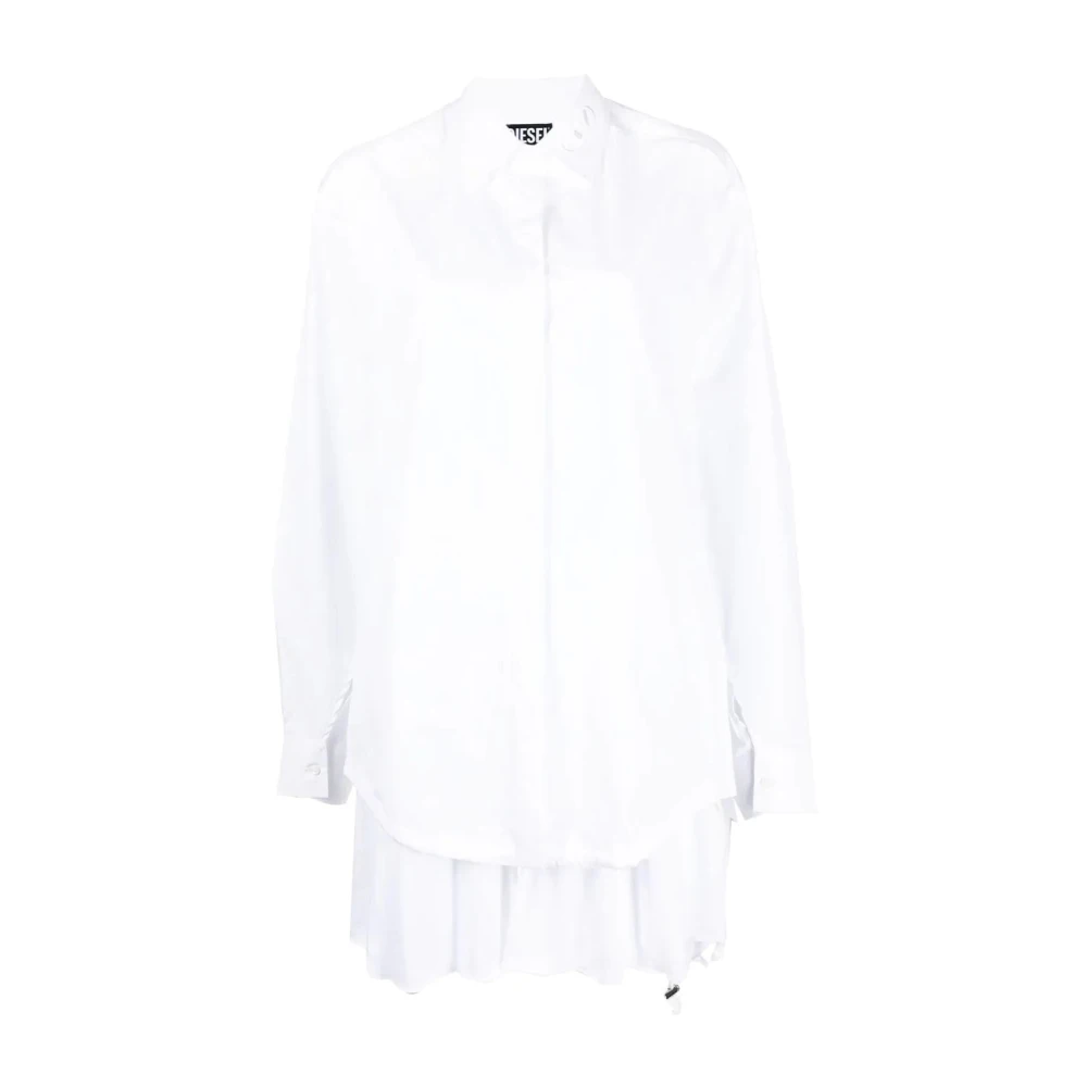Diesel Women's White Shirt Dresses, M, Long Sleeve Casual Shirt