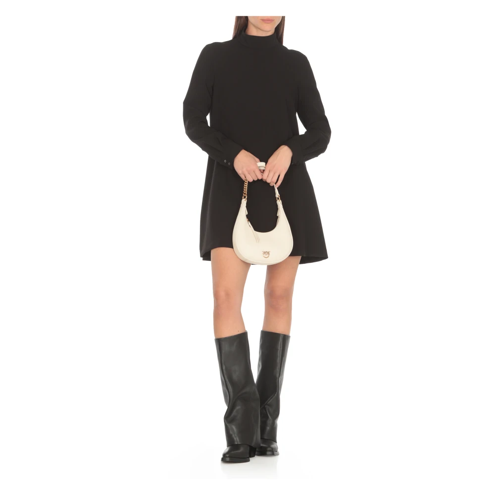 pinko Zwarte jurk met hoge hals Black Dames