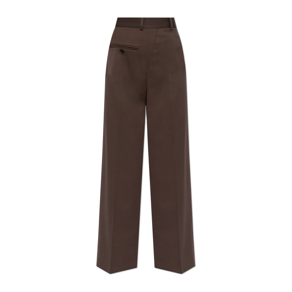 MM6 Maison Margiela Geplooide broek Brown Dames