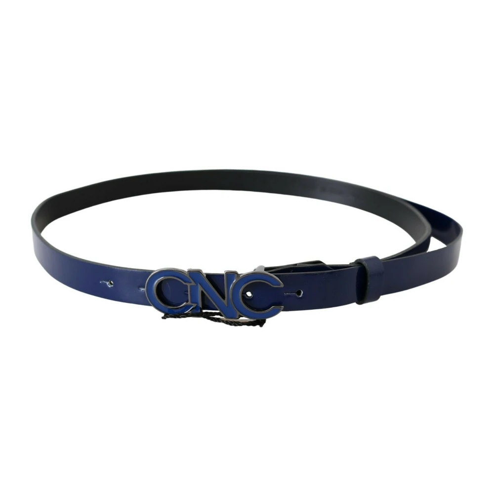 Costume National Donkerblauwe Leren Riem voor Mode Blue Dames