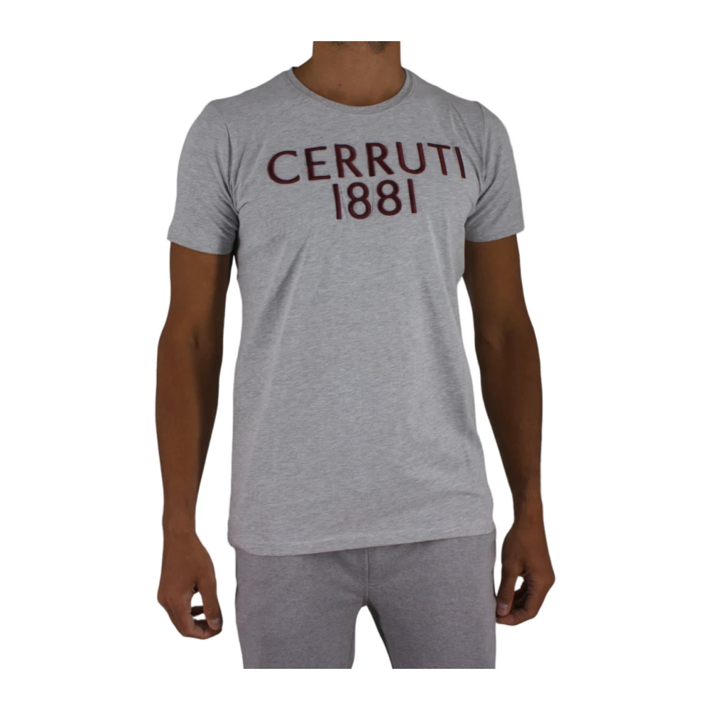 Cerruti 1881 Logo Katoenen T-shirt Grijs Gray Heren
