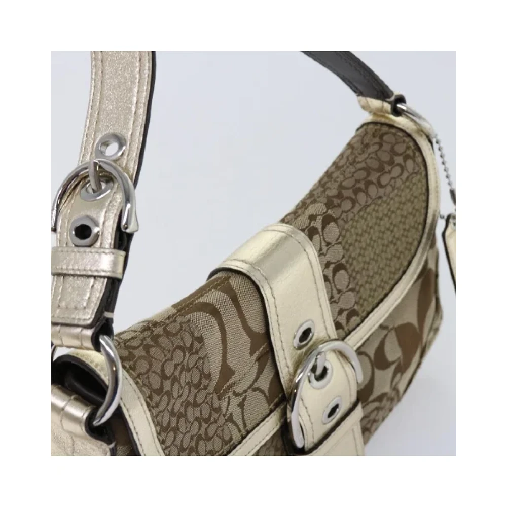 Coach Pre-owned Canvas shoulder-bags Beige Dames
