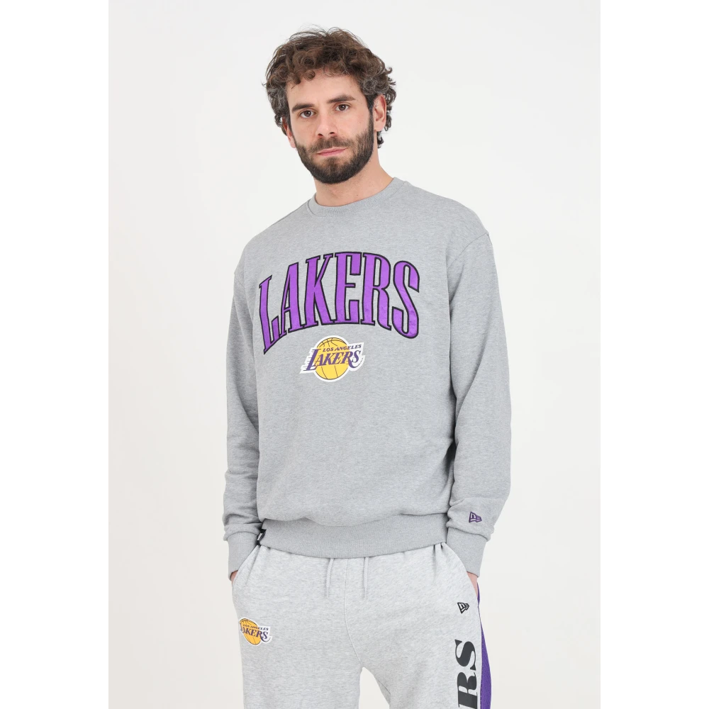 new era LA Lakers NBA Arch Graphic Sweater Gray Heren