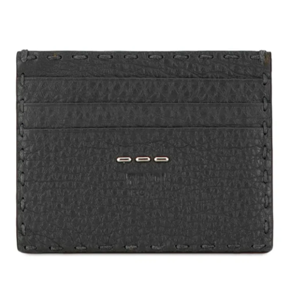 Fendi Vintage Pre-owned Leather home-office Black Dames