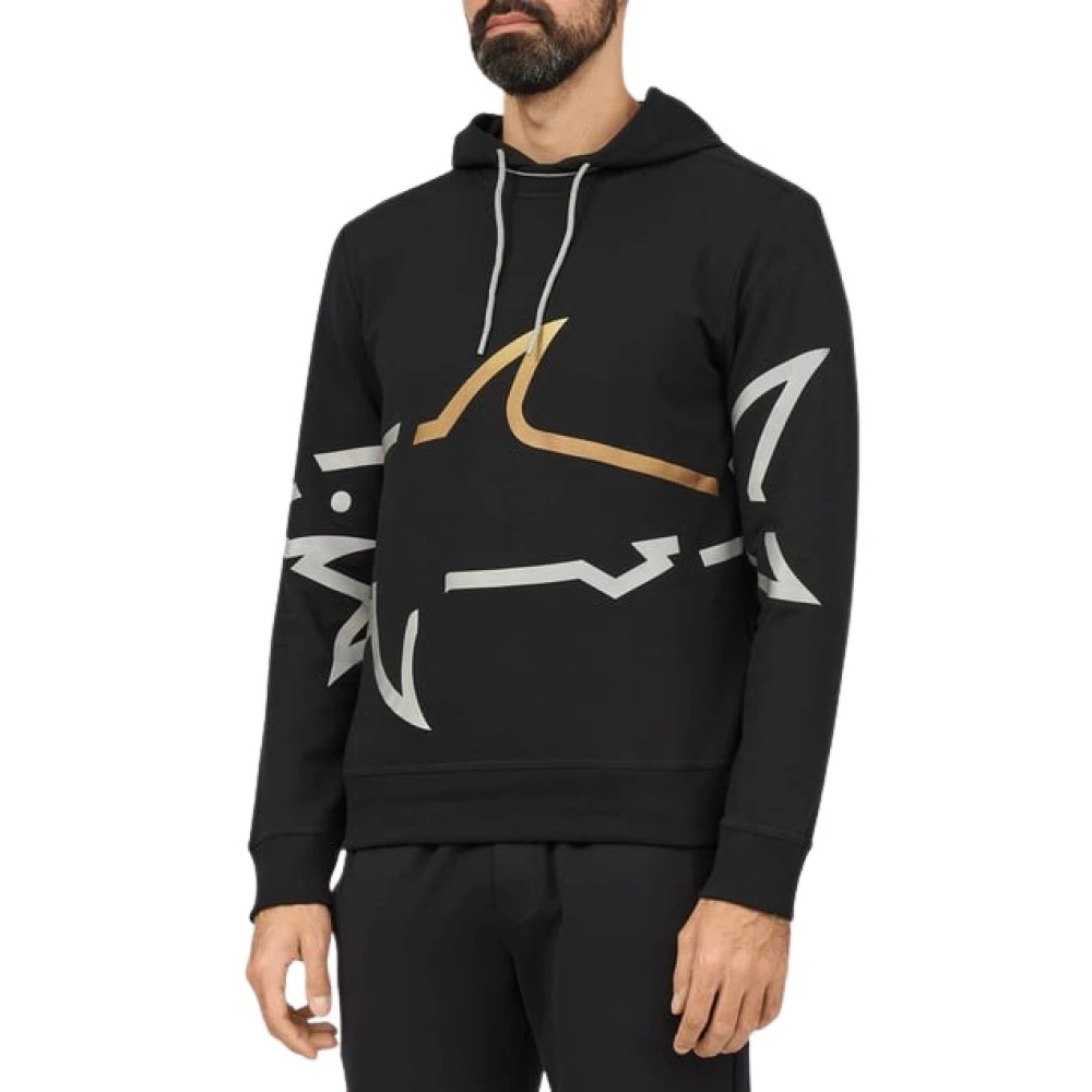 PAUL & SHARK Zwarte Sweatshirt Regular Fit Katoenmix Black Heren
