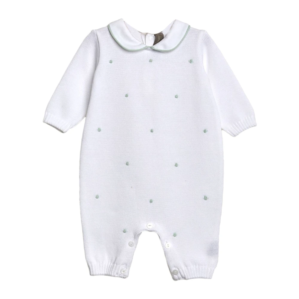 Little Bear Broderad Bomullsklänning White, Unisex