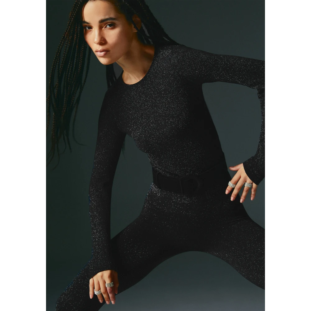 MVP wardrobe Metallic Leggings Black Dames