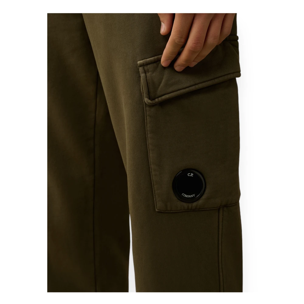 C.P. Company Geborstelde Fleece Cargo Broek Green Heren