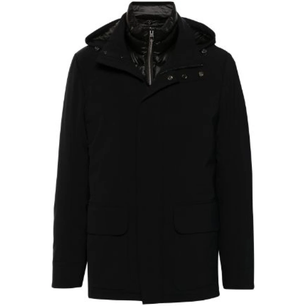 Montecore Logo Plaat Puffer Jas Black Heren
