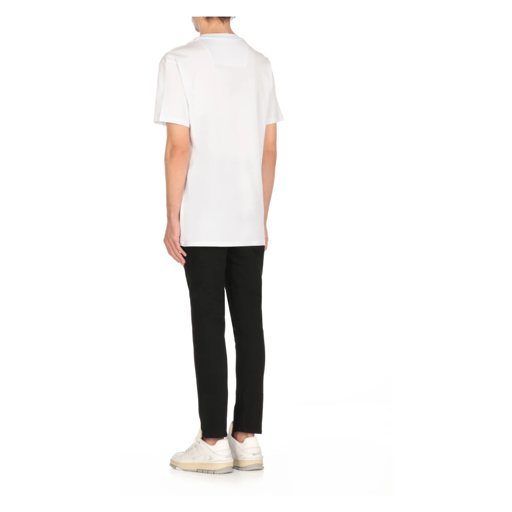 Philipp Plein Wit Crew Neck T-shirt met Logo White Heren