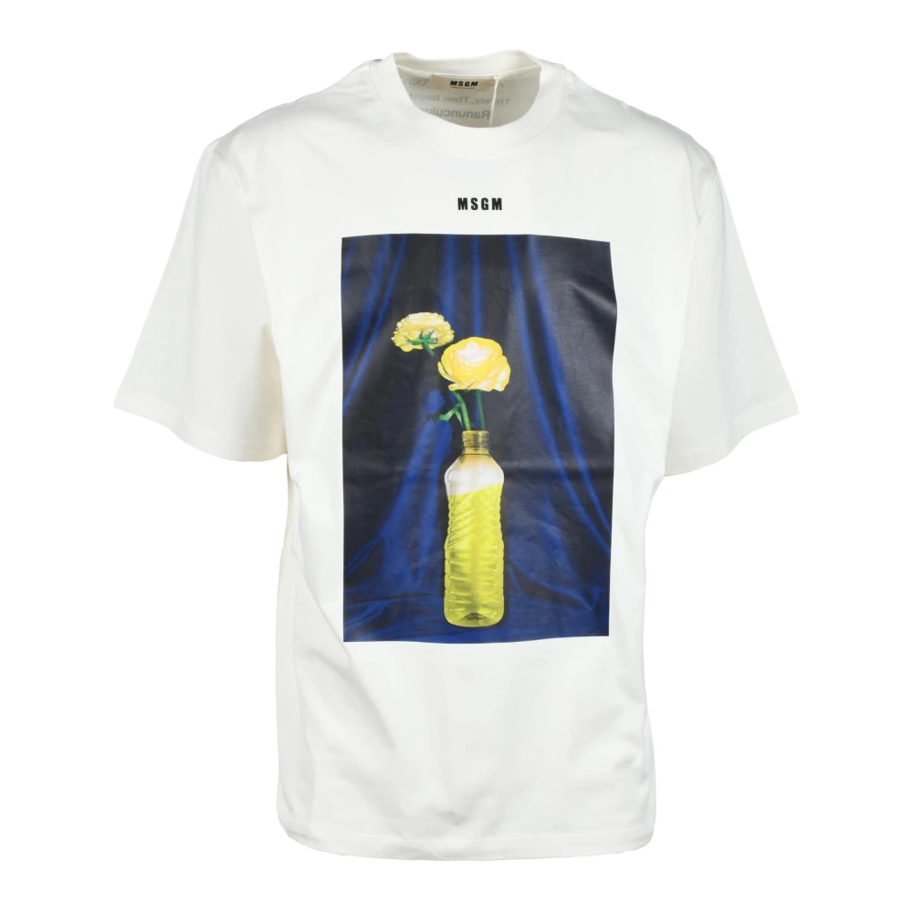 Msgm - Tops > T-Shirts - Beige - Msgm - Modalova