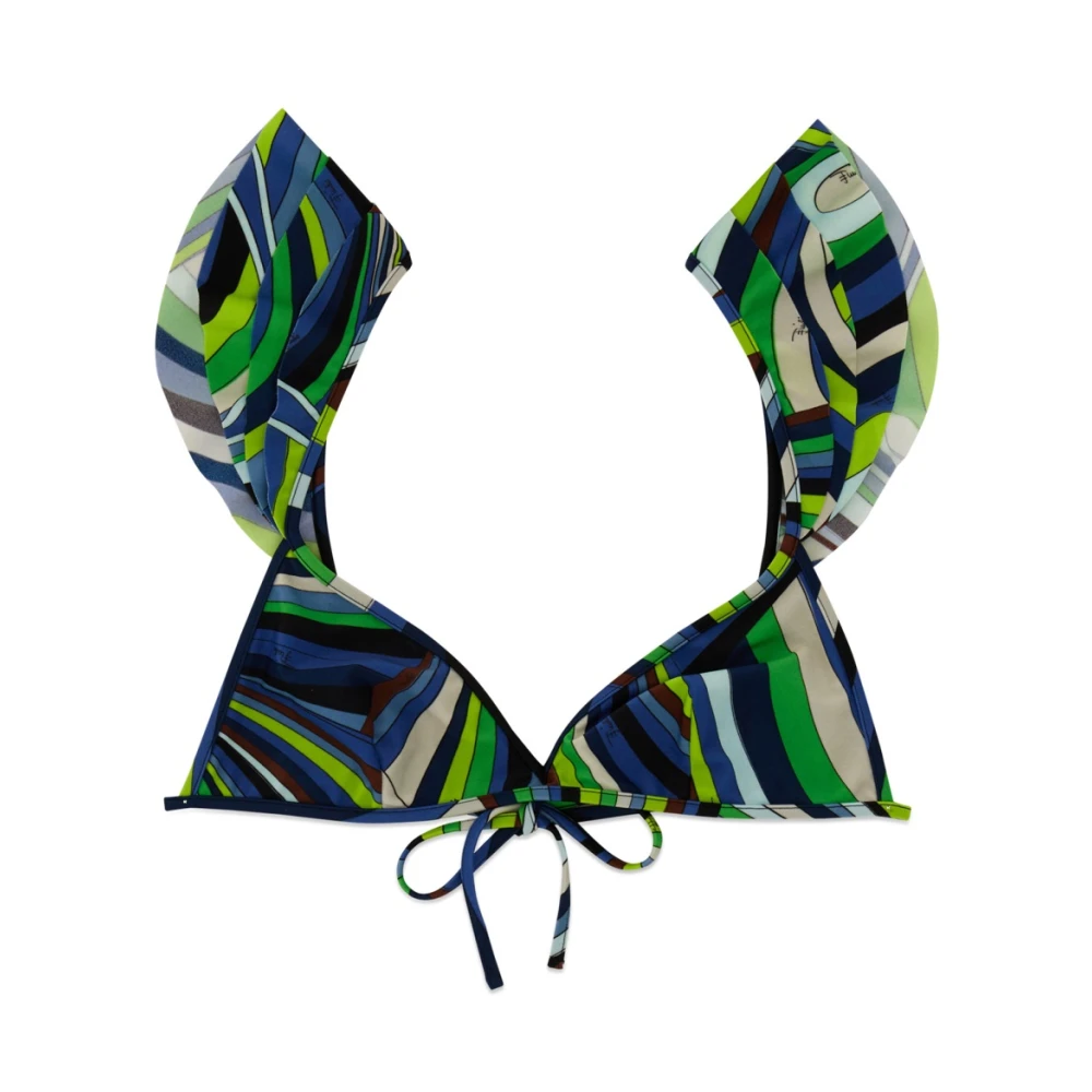 EMILIO PUCCI Gerimpelde Bikini Top Multicolor Dames