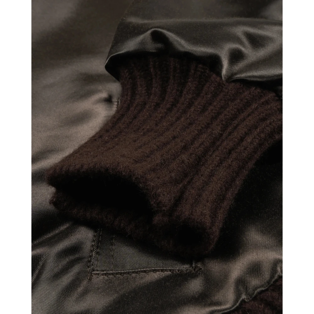 Giorgio Brato Bruine Japanse Nylon Bomberjas Brown Dames