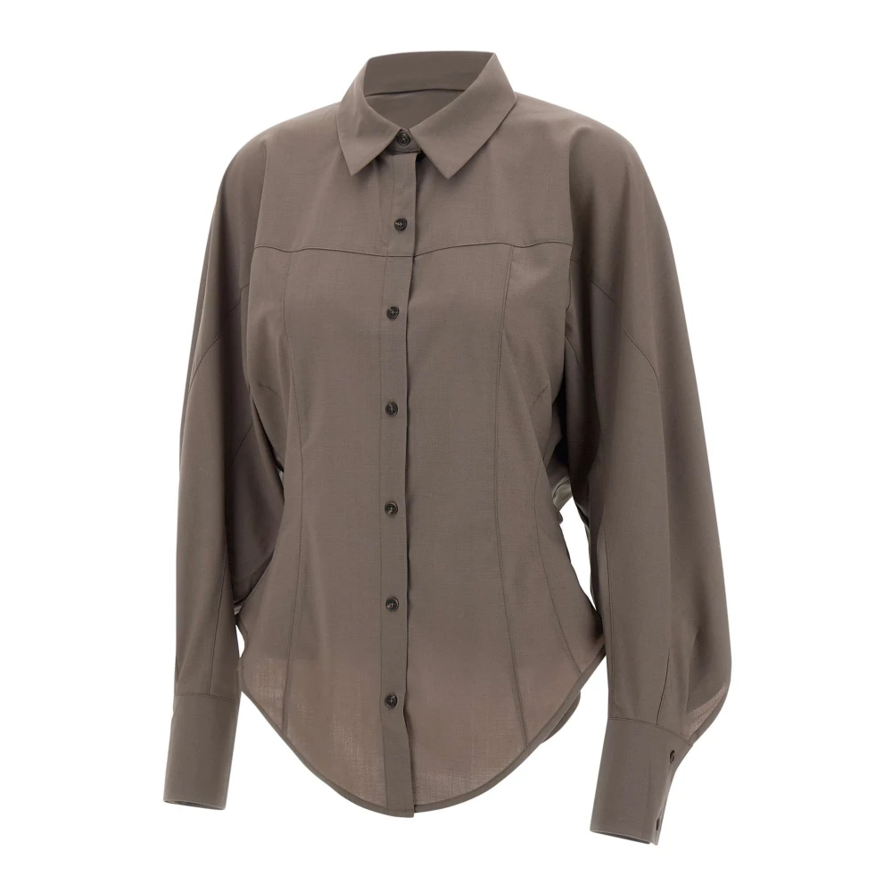 Holzweiler Cyra Taupe Wollen Overhemd Brown Dames