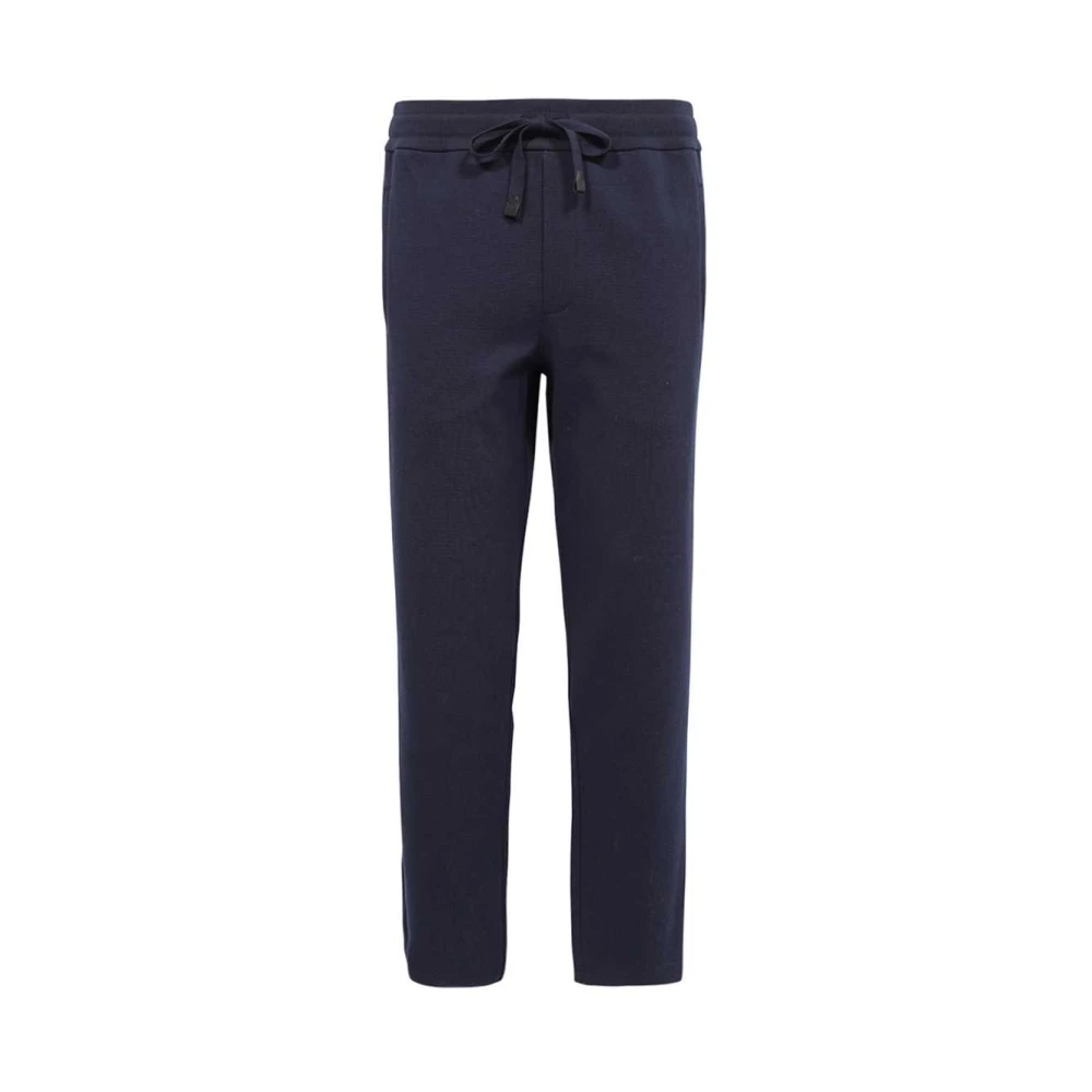 Brioni Katoenen Broek met Elastische Trekkoord Taille Blue Heren