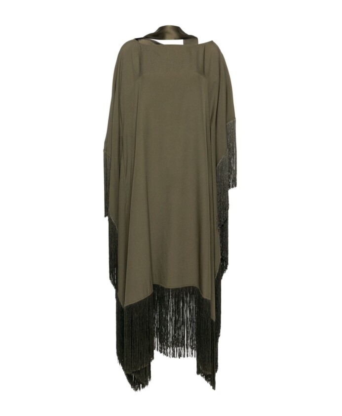 vert-vetements-mer-franges-kaftan