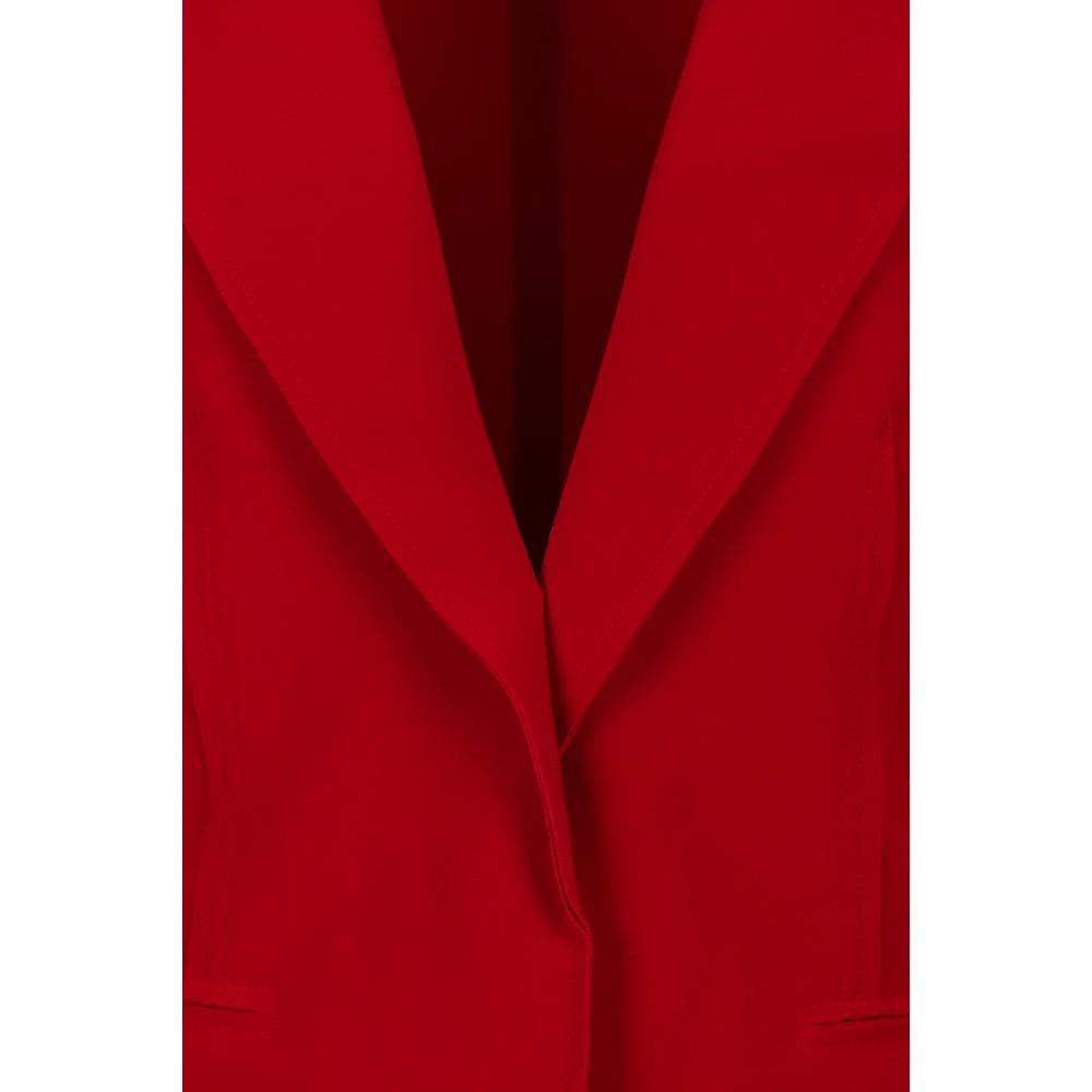 Norma Kamali Rode single-breasted jas Red Dames