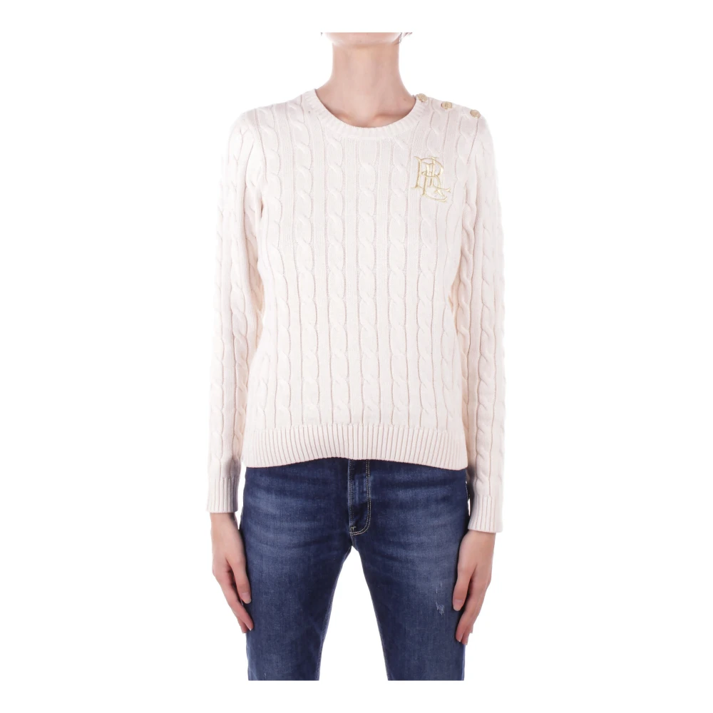 Ralph Lauren Women's Beige Round-Neck Knitwear, Xl, Jumpers