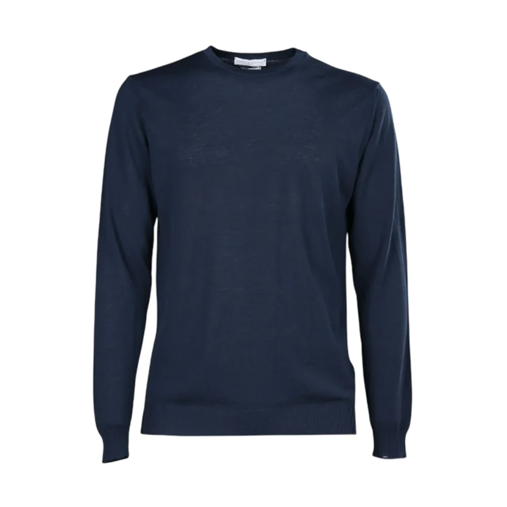 Daniele Fiesoli Men's Blue Round-Neck Knitwear, S, O-Neck Jumper