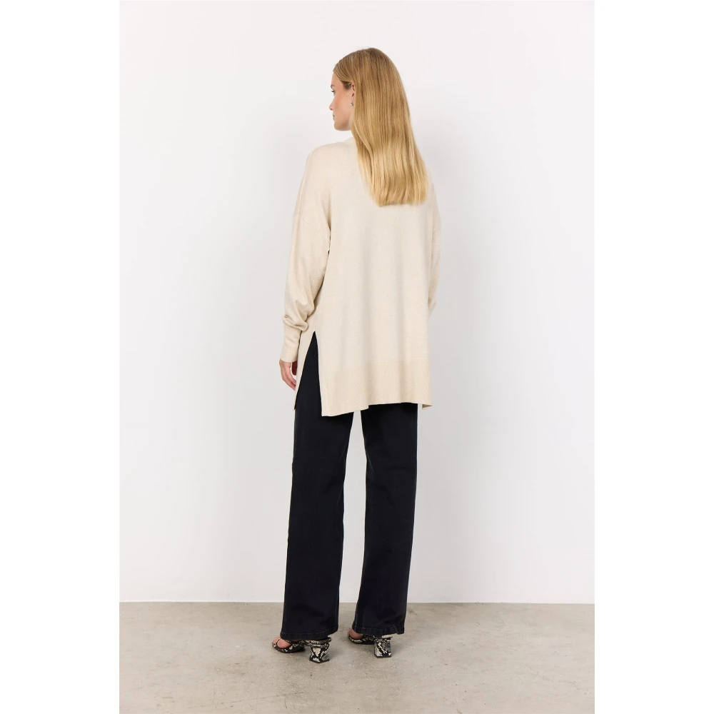 Soyaconcept Beige Lang Vest met Zakken Beige Dames