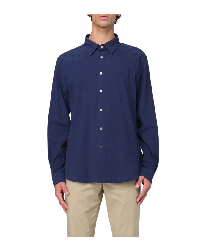 chemise-en-coton-bleu