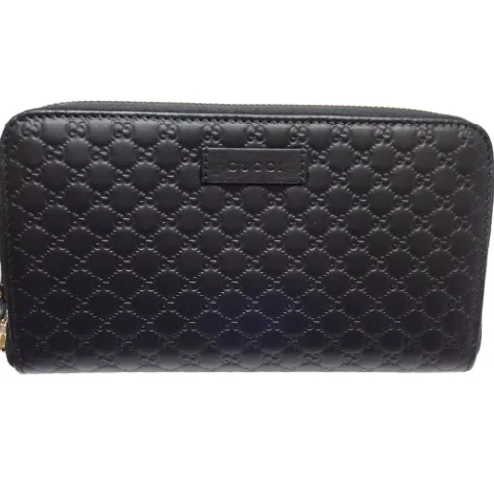 Gucci Vintage Pre-owned Leather wallets Black Dames