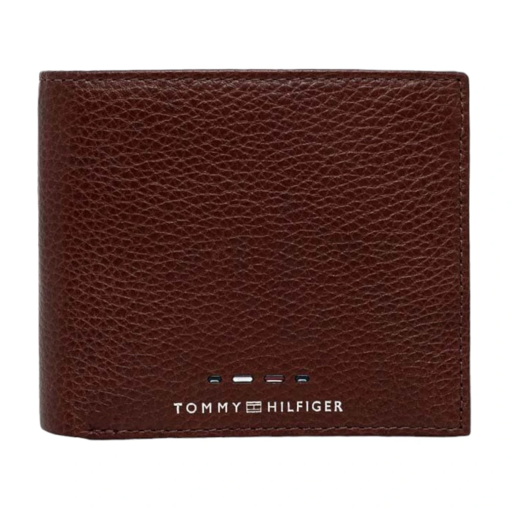 Tommy Hilfiger Premium Leren Portemonnee Herfst Winter Collectie Brown Heren